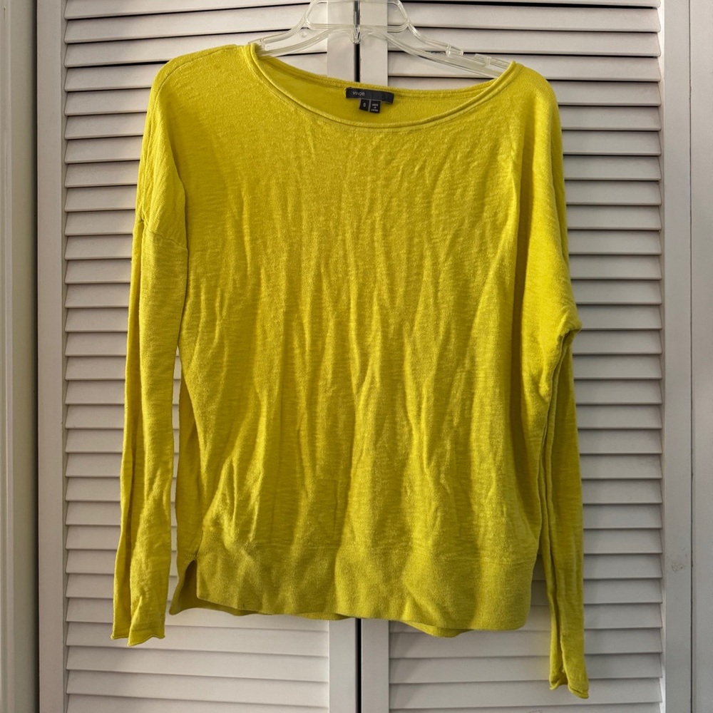 Vince Vibrant Yellow Knit Sweater